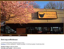 Tablet Screenshot of firstcupcoffeehouse.com